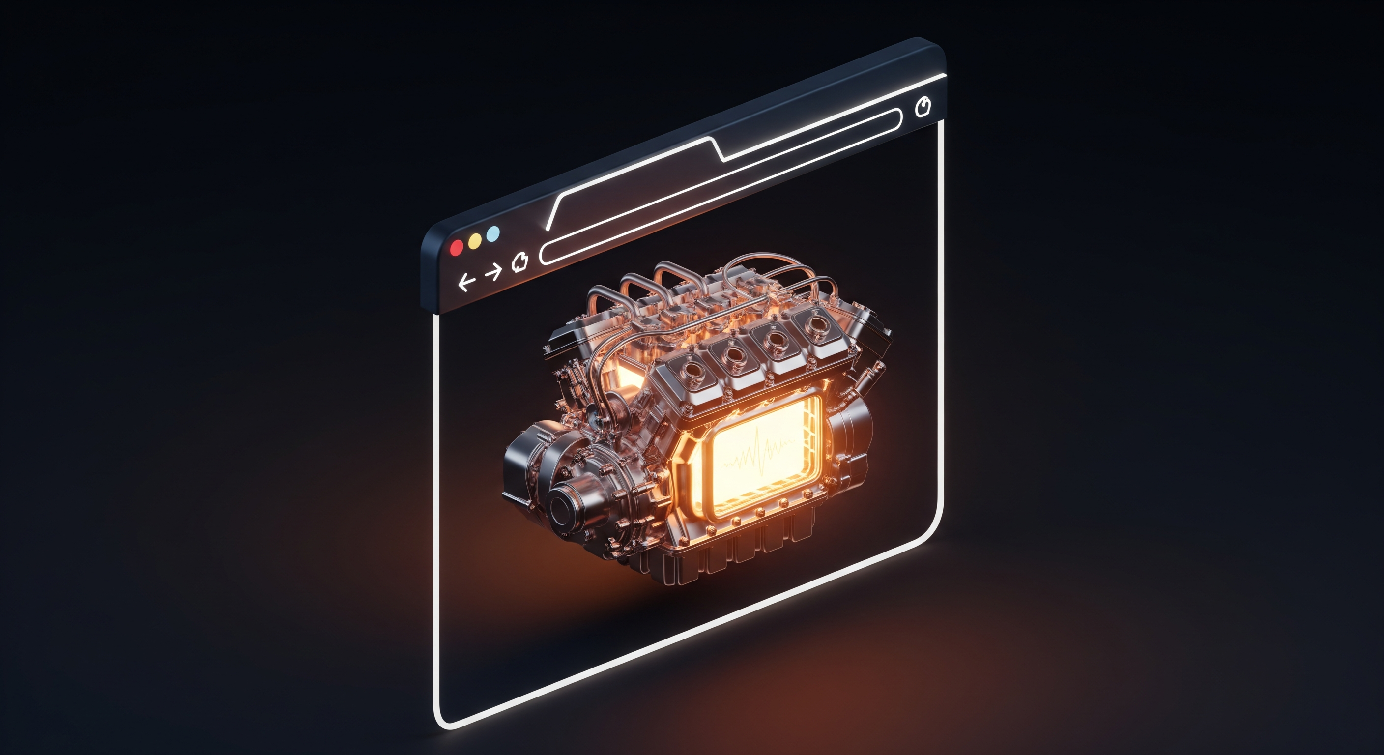 Futuristic interface hand touch